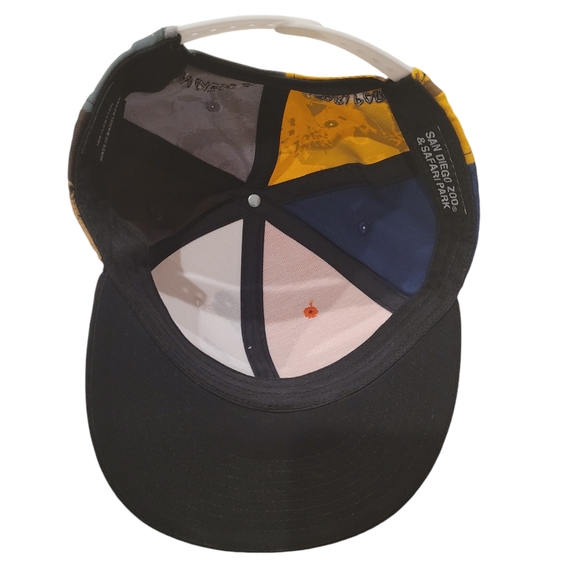 San Diego Zoo & Safari Park Kid's Hat Cap Black Brim Colorblock Crown Animals - Picture 3 of 3